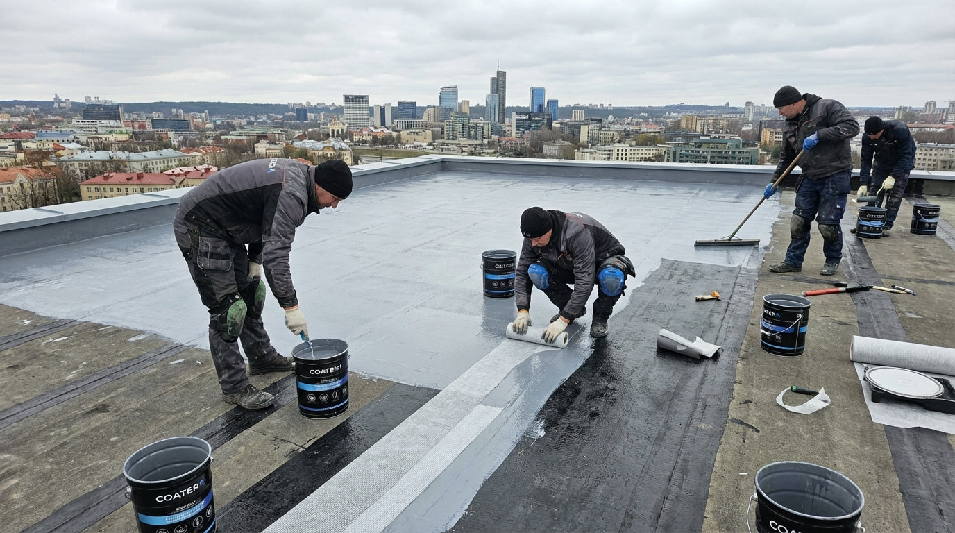 ROOF-COAT Silikoninė stogų hidroizoliacija
