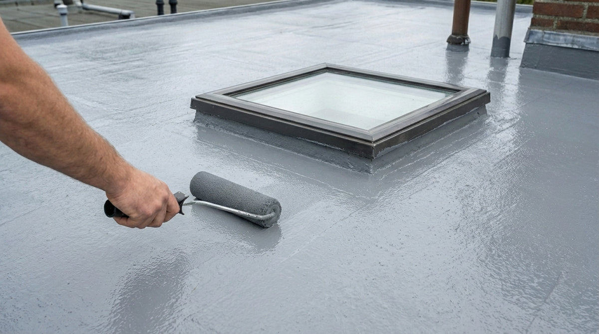 ROOF-COAT FIBER Silikoninė stogų hidroizoliacija sustiprinta stiklo pluoštu