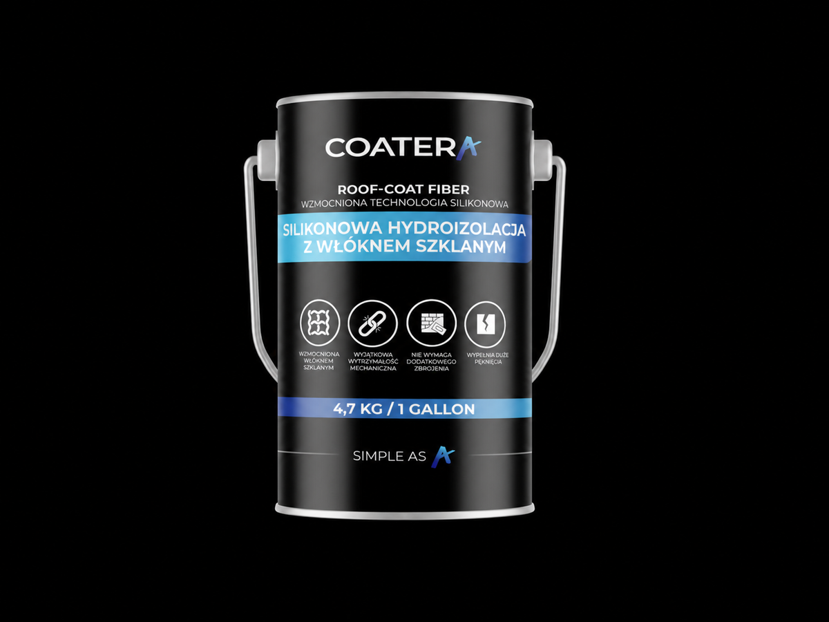 ROOF-COAT FIBER Silikonowa hydroizolacja dachów wzmocniona włóknem szklanym